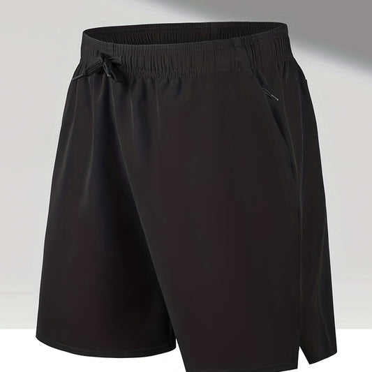 Men's Quick Drying Comfy Shorts Drawstring Zipper Pockets