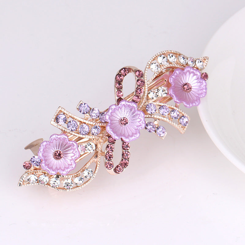 Pearl Rhinestone Bow Hair Clip Hairpin Hair Accessories