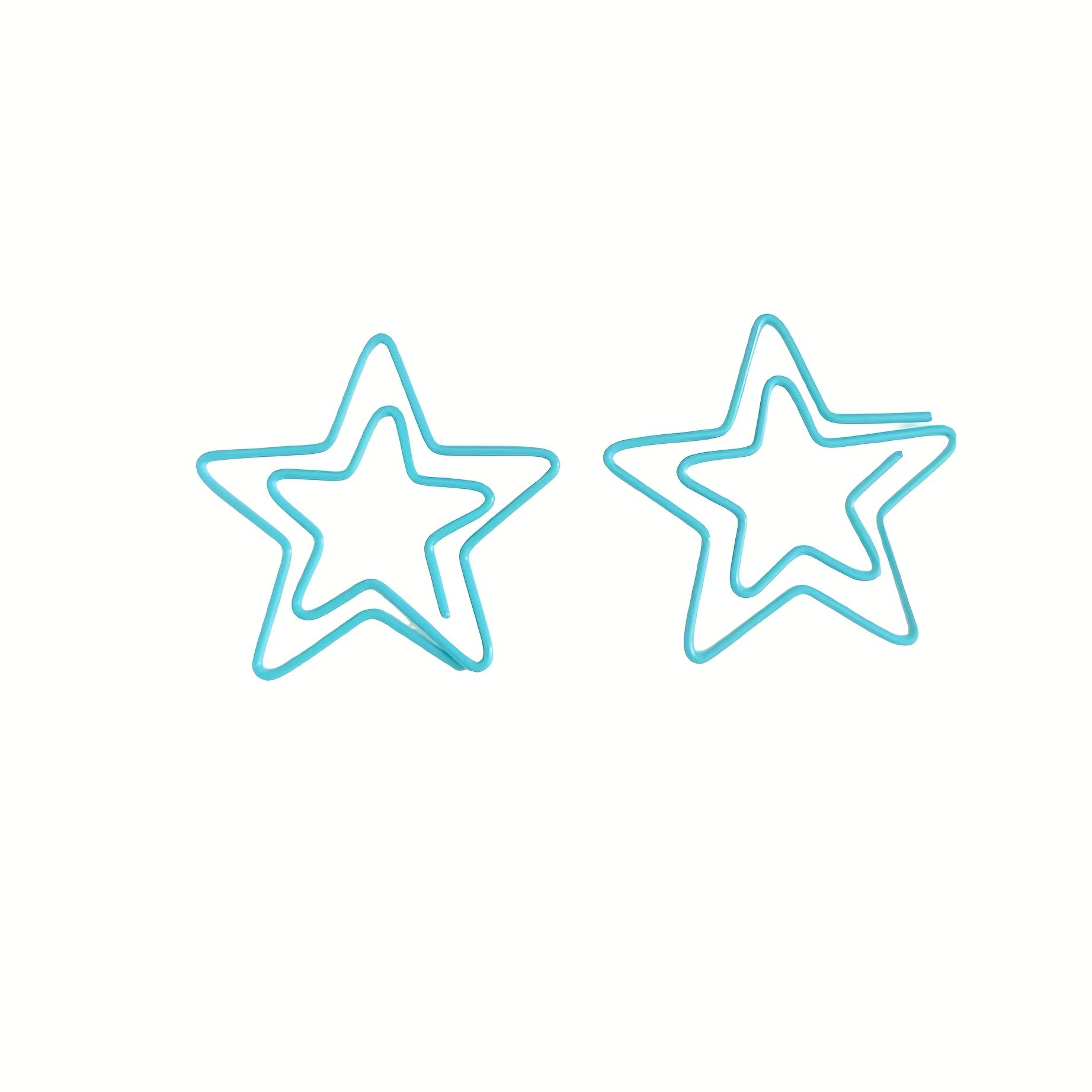 20pcs Star Shape Paper Clips Mixed Fun Office School Supplies