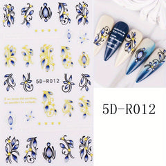 Christmas Nail Art Stickers Snowflakes Elk Santa