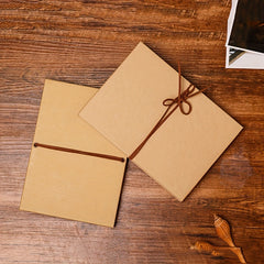 Retro Cowhide DIY Photo Album 18 Fold 34 Sides Memory Book