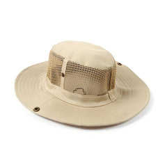Mesh Hollow Out Sun Hat Unisex Breathable Sunshade Bucket Hat