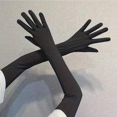 Sunscreen Women's Full Finger Touch Screen Gloves Thin Ice Silk
