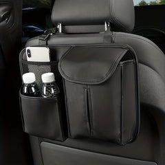 Car Seat Back Storage Bag Leather Lightweight Multifunctional Tissue Box