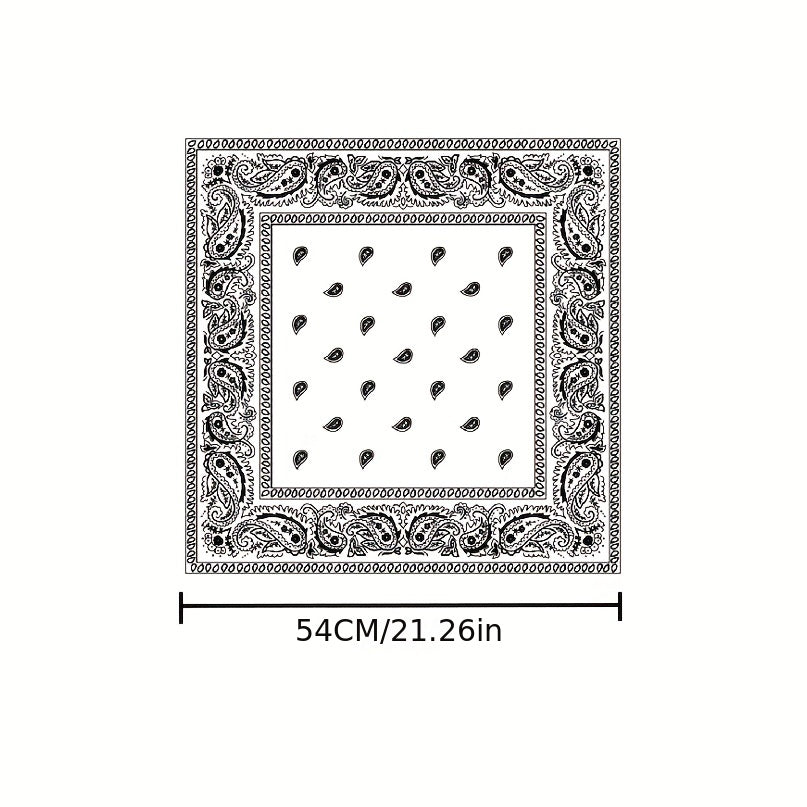Boho Paisley Printed Scarf Vintage Square Turban Headwear Hair Accessories