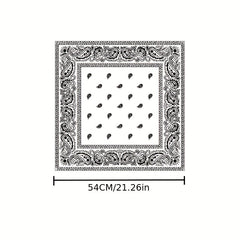 Boho Paisley Printed Scarf Vintage Square Turban Headwear Hair Accessories