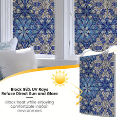 Purple Bohemian Patterned Privacy Glass Film