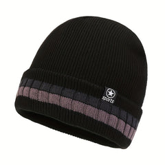 Winter Knitted Beanie Hat Fleece Lined Thermal Cap