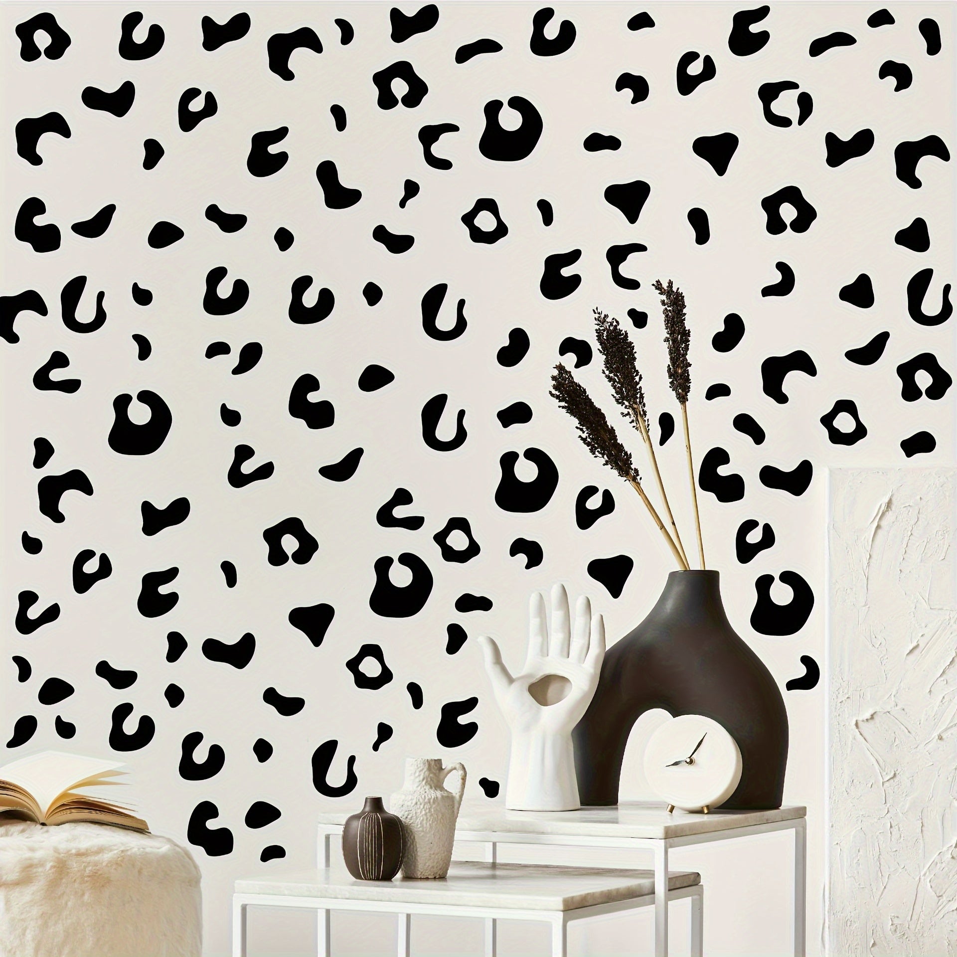 36pcs Leopard Print Wall Stickers Minimalist Texture Home Decoration