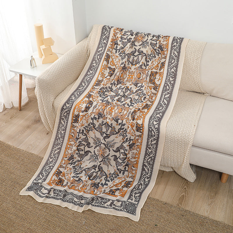 Cotton Linen Printed Scarf