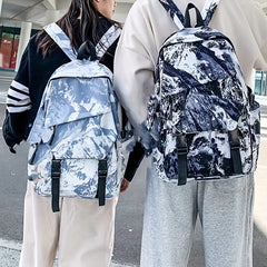 Tie Dye Pattern School Bag Large Capacity Storage Rucksack