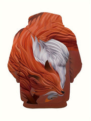 Creative Wolf Print Hoodie for Men