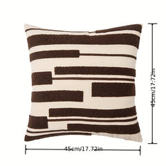 Geometric Embroidery Cushion Cover Modern Knitted Pillow Cover