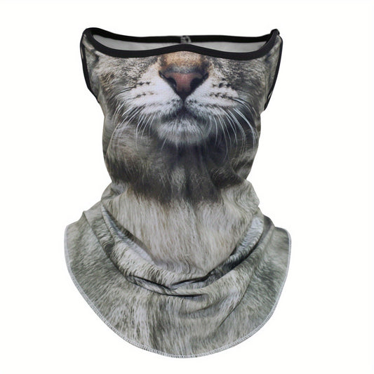 Breathable Animal Print Face Mask with Sun UV Protection for Outdoor Sports