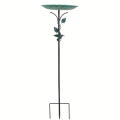 Outdoor Metal Lotus Leaf Bird Bathtub for Garden, Courtyard - Bird Water Feeder