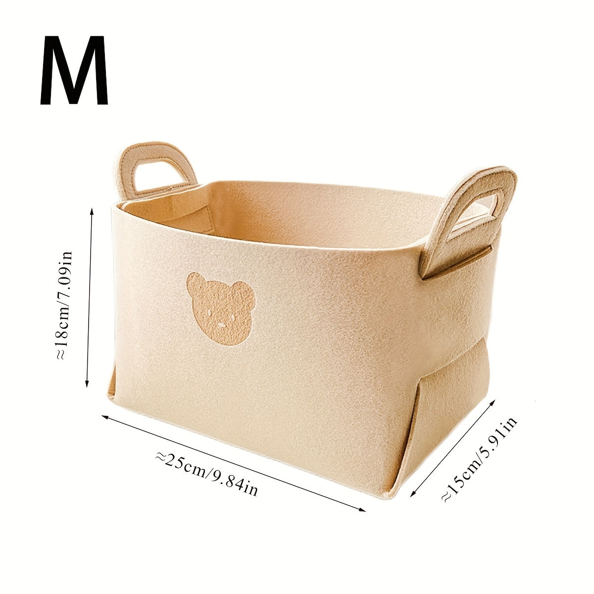 3pcs Felt Storage Baskets for Snacks Toys Books Clothes