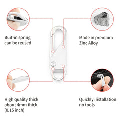 10 Sets Zipper Pull Replacement 4 Style Zipper Pull Tabs For Luggage