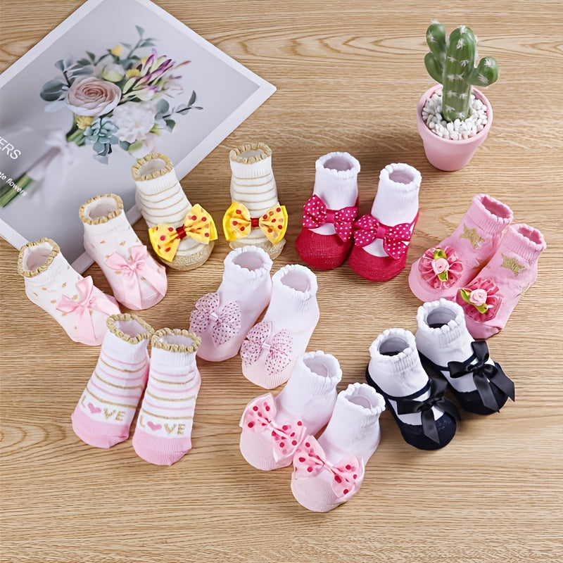 Baby Girl Bowknot Flower Socks 0-24 Months