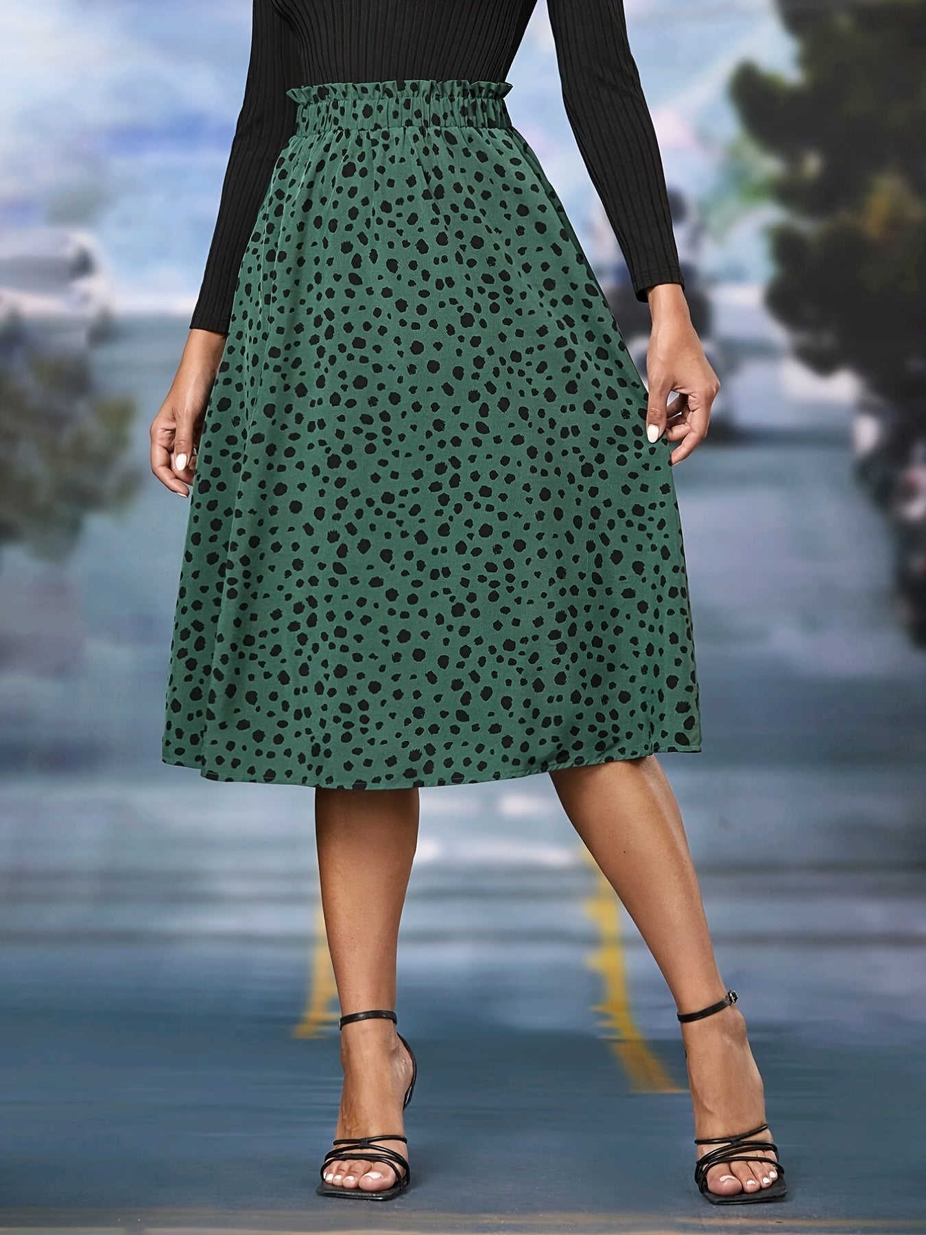 Leopard Print High Waist Skirt
