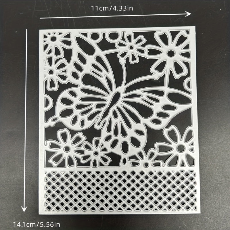 1pc Butterfly Background Mold Metal Embossing Scrapbooking Cutting