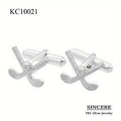 S925 Men's Golf Style Cufflinks