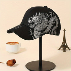 Chinese Dragon Baseball Cap Classic Hot Stamping Solid Sun Hat Unisex