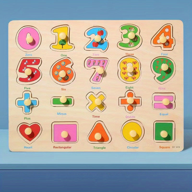 1 2 3 Years Old Kids Hand Scratching Puzzle Board Blocks