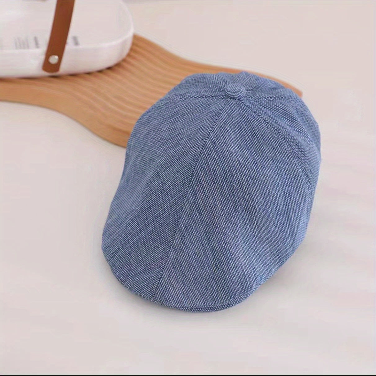 Kids Casual Embroidered Washed Denim Hat