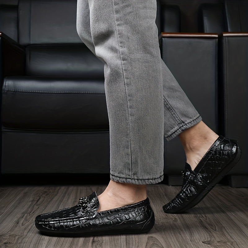 Metal Buckle Flat Loafers Women's Slip On Walking Shoes