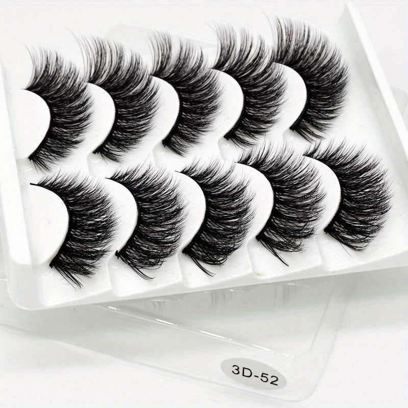 5 Pairs 3D Mink Lashes Natural Thick And Long False Eyelashes Extension