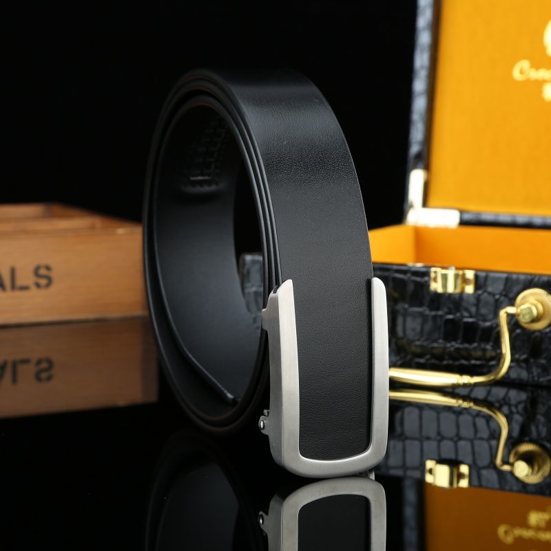 Men's Durable Cowhide Belt with Stainless Steel Buckle