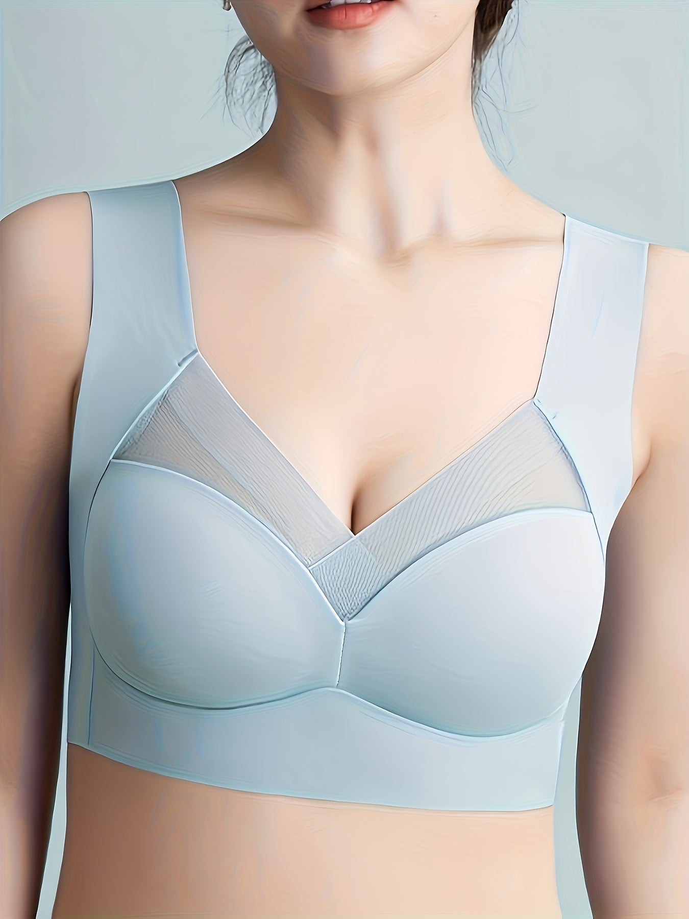 Comfy Mesh Wireless Push Up Intimates Bra