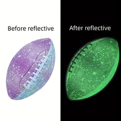 Fluorescent Bright Football PU Leather Rugby Training Ball