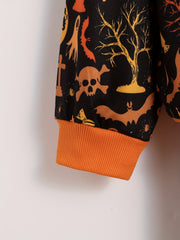 Boy's Witch Pumpkin Sweatshirt & Sweatpants Set