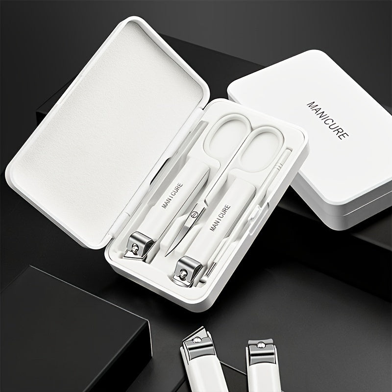 5pc Stainless Steel Nail Clipper Ear Digging Spoon Multipurpose Nail Trimmer