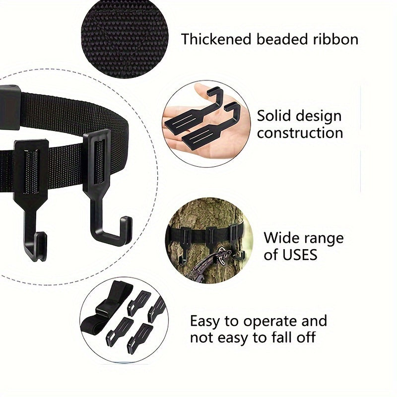 Treestand Strap Gear Hangers 5 Hooks Lightweight Holder