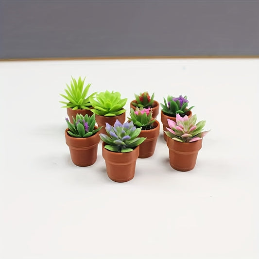 Small Flower Succulent Cacti Green Plant Pots Home Layout Models