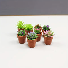 Small Flower Succulent Cacti Green Plant Pots Home Layout Models