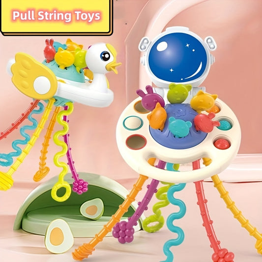 Baby Toy Finger Pull String Astronaut Duck for 6 Month