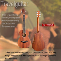 RP TG100 Acoustic Travel Guitar 78 74 Cm Natural Beginner