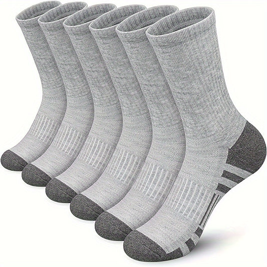 5 Pairs Large Crew Socks for Sports & Fitness