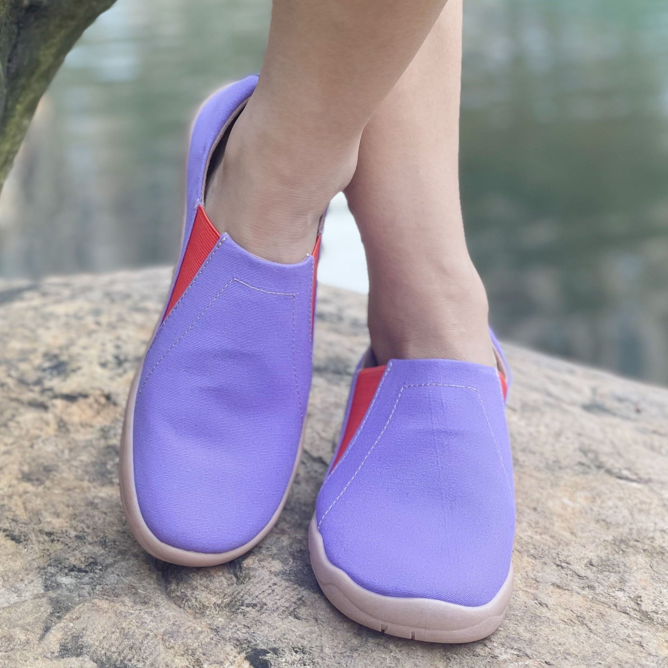 Women's Canvas Slip-On Shoes Soft Sole Low Top Flat Walking Casual Loafers
