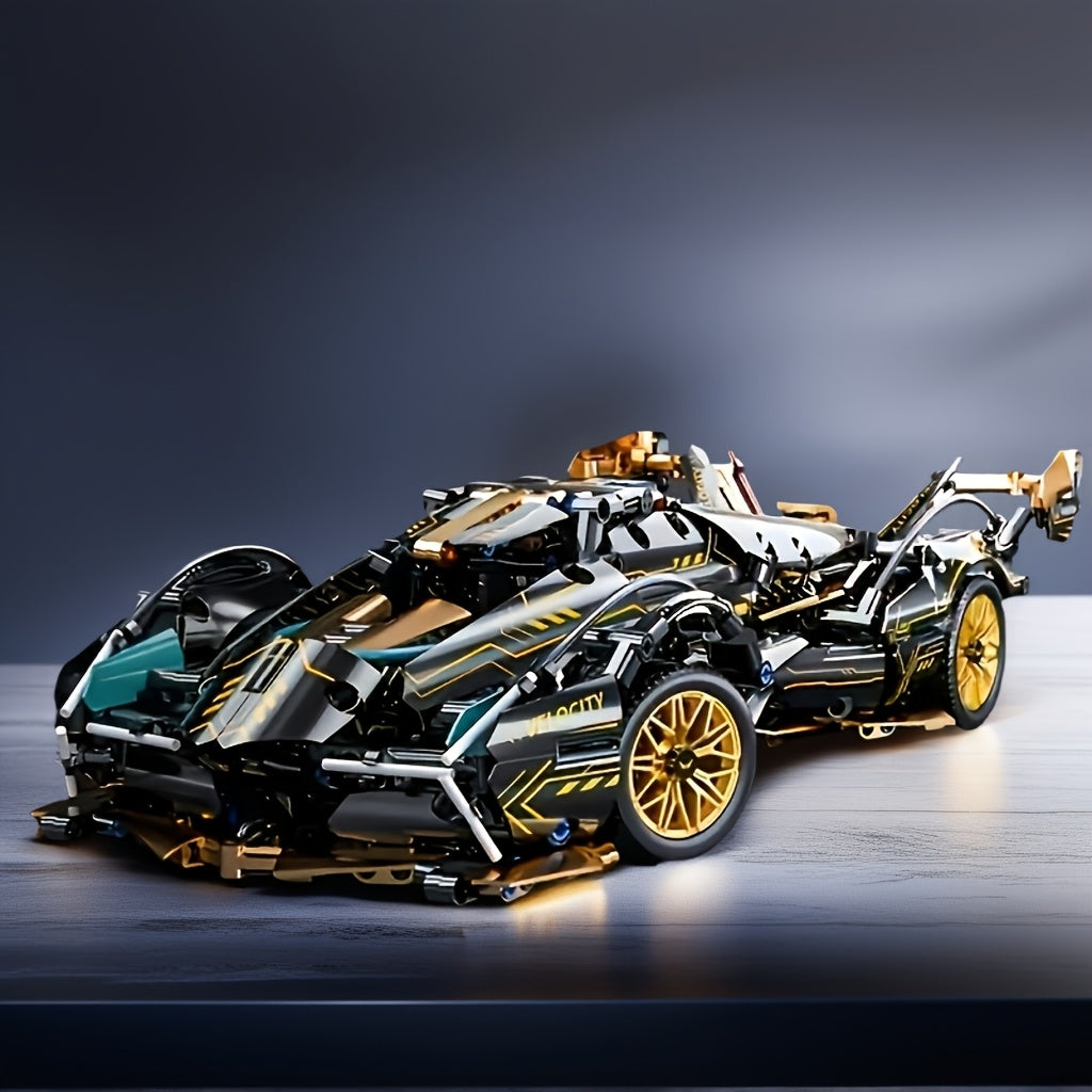 1330pcs Sports Car Model Kit DIY Assembly High ABS Plastic Vehicle Set