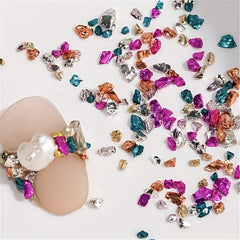20 Metallic Crystal Chips Sprinkles for Resin Nail Art and DIY Crafts