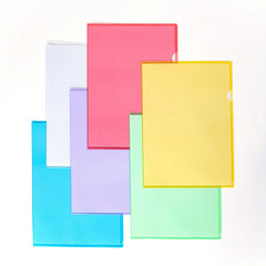 12pcs L-Shaped File Bags A4 Waterproof Dustproof Clear Plastic Fold