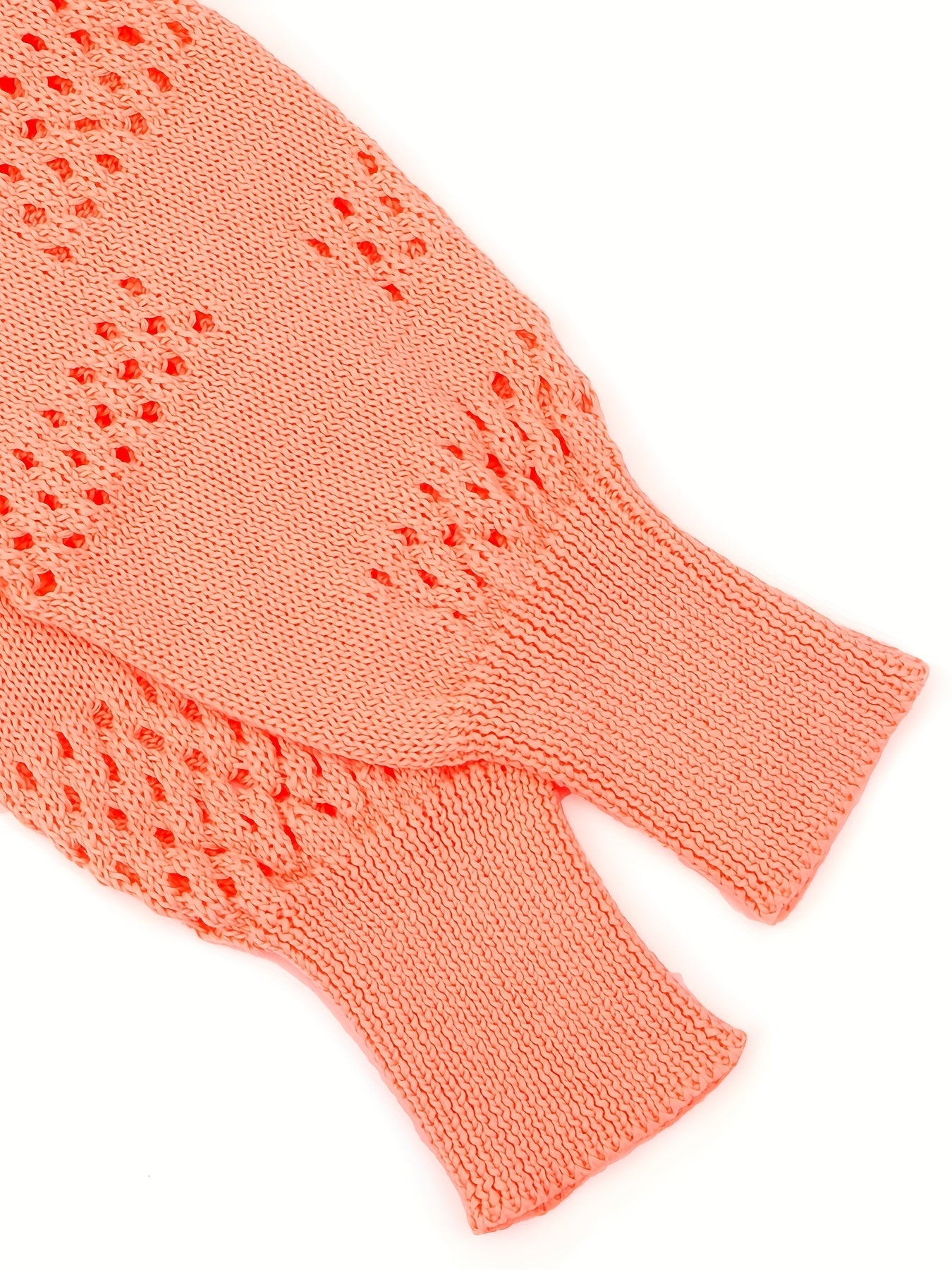  Casual Cardigan Women's Plus Solid Hollow Out Long Sleeve