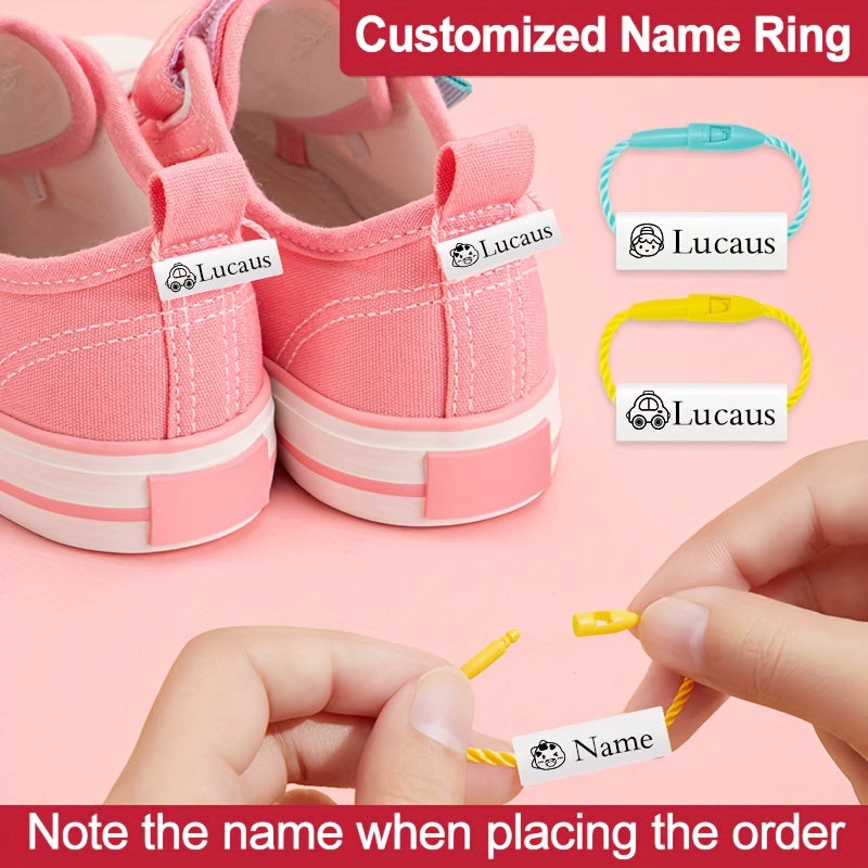 Customized Name Pendant Stickers - Pack of 12-24 - School Supplies Shoes