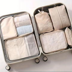 7 Travel Packing Cubes Mesh Luggage Storage Bags Shoes Bag