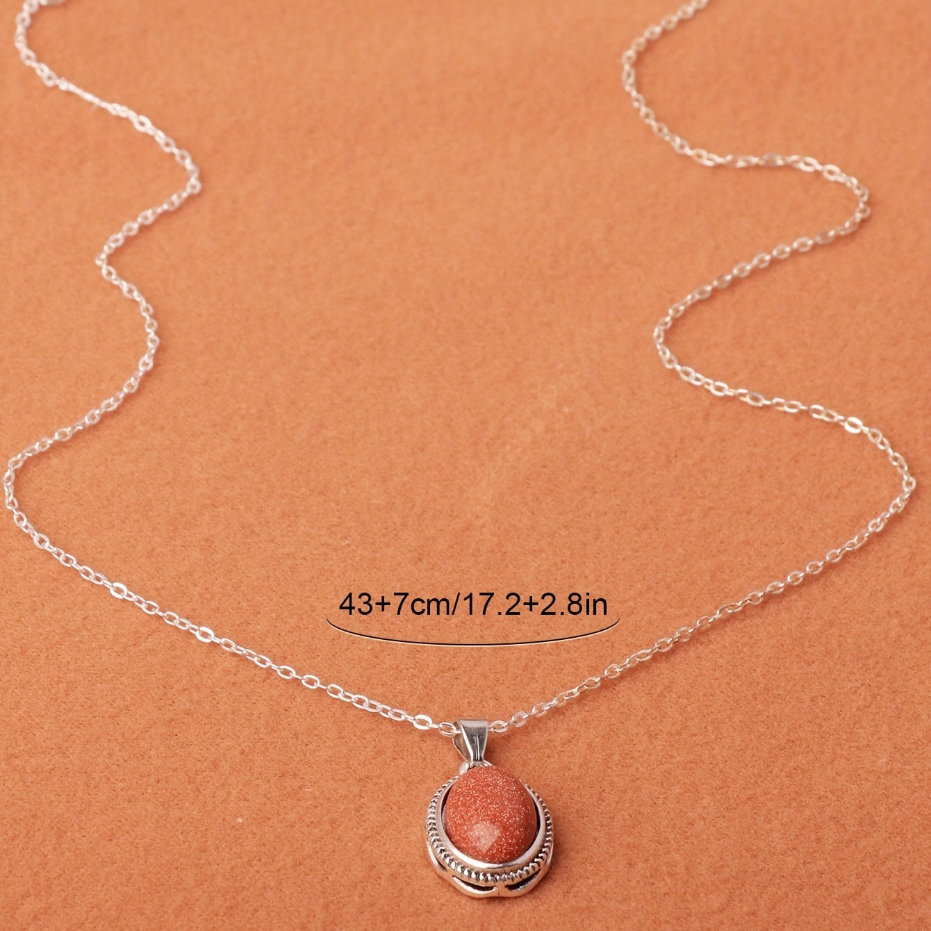 Vintage Gemstone Pendant Necklace Jewelry