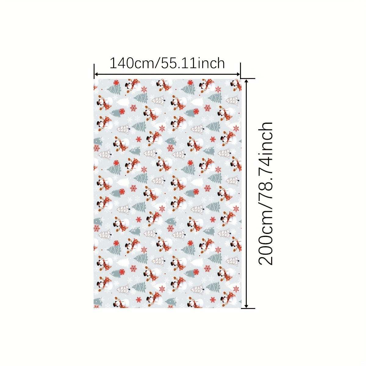 Polyester Merry Christmas Tablecloth Snowman Christmas Tree Design